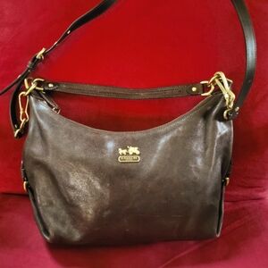 COACH AUTHENTIC Madison Haley Shoulder Bag Hand 2 Way Logo, chestnut, VINTAGE